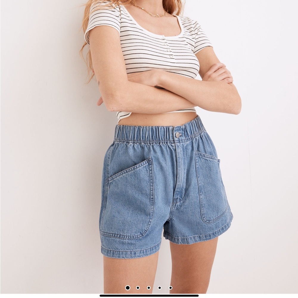 Madewell Denim Pull-On Utility Shorts in Grandfield Wash
